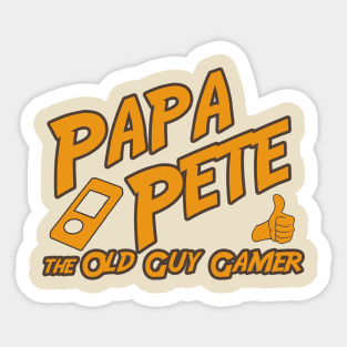 Papa Pete Text Logo #3 Sticker